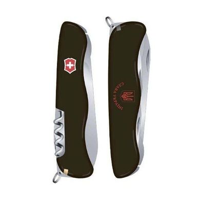 Швейцарский складной нож Victorinox Nomad Ukraine Герб (111мм 11 функций) черный 0.8353.3R9