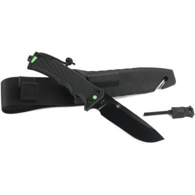 Ніж Ganzo G8012V2 з паракордом, Black (GNZ G8012V2-BK)