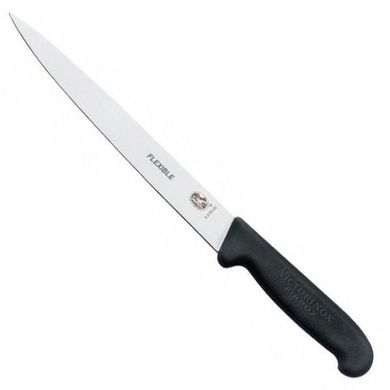 Нож бытовой, кухонный Victorinox Fibrox Filleting Flex (лезвие: 180мм), черный 5.3703.18