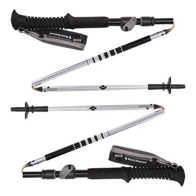 Треккинговые палки Black Diamond Distance FLZ, 105-125 см, Black (BD 112206-125)