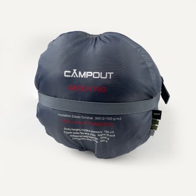 Спальний мішок Campout Beech (4/-1°C), 150 см - Left Zip, Khaki (PNG 248548)