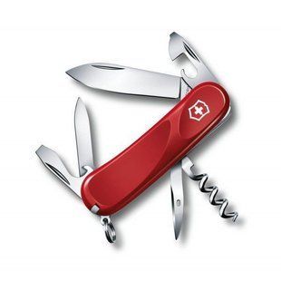 Швейцарський розкладний ніж Victorinox Evolution 10 (85мм 13 функцій) червоний 2.3803.E