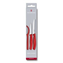 Набір кухонних ножів Victorinox Swiss Classic Paring Set (3 предмета), червоний 6.7111.31