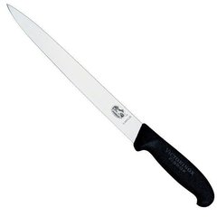 Нож бытовой, кухонный Victorinox Fibrox Slicing (лезвие: 250мм), черный 5.4403.25