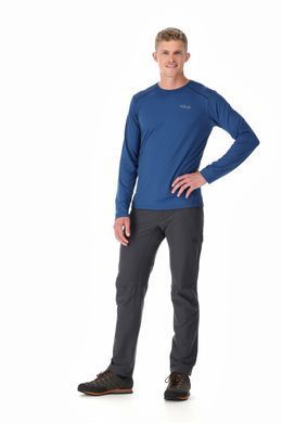 Футболка с длинным рукавом мужская Rab Force LS Tee, Nightfall Blue, S (RB QBL-07-NB-S)