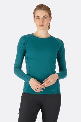 Футболка с длинным рукавом женская Rab Force LS Tee Wmns, Aquamarine, XS/8 (QBU-86-AQ-8)