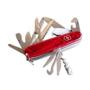 Швейцарський розкладний ніж + LED Victorinox Huntsman Lite (91мм 21 функция) червоний проз 1.7915.T