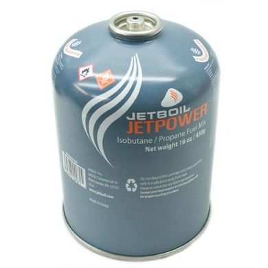 Різьбовий газовий балон Jetboil Jetpower Fuel Blue, 450 г (JB JF450-EU)