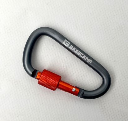 Карабин алюминиевый сервисный Base Camp Delta 8 Screw Set, Grey (BCP 61116)