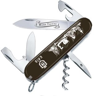 Швейцарський розкладний ніж Victorinox Spartan City 3D Київ (91мм 12 функцій) чорний (1.3603.3R30)