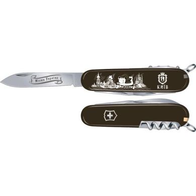Швейцарский складной нож Victorinox Spartan City 3D Киев (91мм 12 функций) черный (1.3603.3R30)