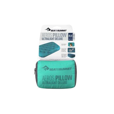 Надувна подушка Aeros Ultralight Pillow Deluxe, 14х56х36см, Aqua від Sea to Summit (STS APILULDLXAQ)