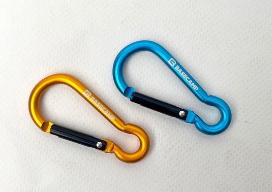 Набір алюмінієвих сервісних карабінів Base Camp Omega 6 Straight Set, 2 шт, Blue/Orange (BCP 61216)