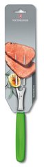 Кухонная вилка Victorinox Carving Flat 15см с зел. ручкой (блистер)