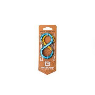 Набір алюмінієвих сервісних карабінів Base Camp Sigma 8 Wire Set, 2 шт, Blue/Orange (BCP 61016)