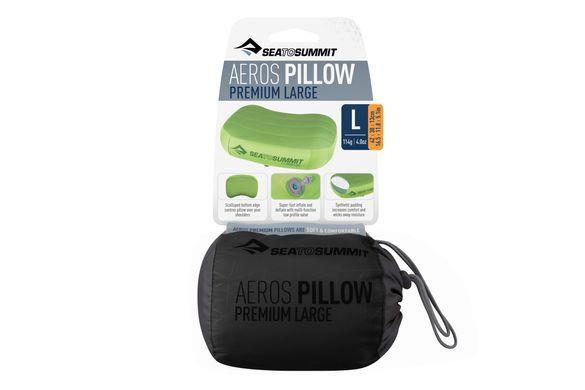 Надувная подушка Aeros Premium Pillow, 13х42х30см, Grey от Sea to Summit (STS APILPREMLGY)