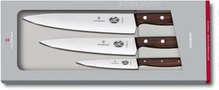 Кухонный набор Victorinox Wood Carving Set 3 ножа с дерев. ручкой (12, 19, 22см) (GB)