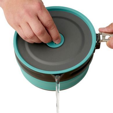 Кастрюля складная с чехлом Sea to Summit Frontier UL Collapsible Pot w/Sack, 2.2 L, Aqua Sea Blue (STS ACK025021-390202)