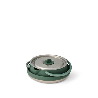 Чайник складаний Sea to Summit Detour Stainless Steel Collapsible Kettle w/Sack з чохлом, 1,6 L, Laurel Wreath Green (STS ACK026011-392002)