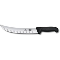 Нож бытовой, кухонный Victorinox Fibrox Butcher (лезвие:200мм), черный 5.7323.25