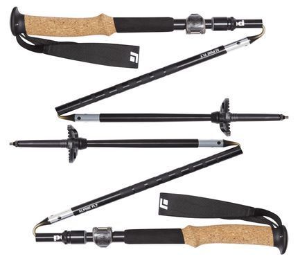 Трекінгові палки Black Diamond Alpine FLZ, 105-125 см, Black (BD 112195-125)