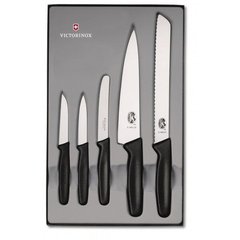 Набір кухонних ножів Victorinox (5 предметів), чорний 5.1163.5