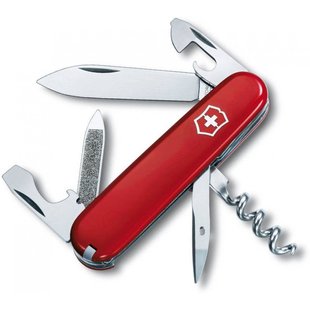 Швейцарський розкладний ніж Victorinox Sportsman (84мм 13 функцій) червоний (0.3802)