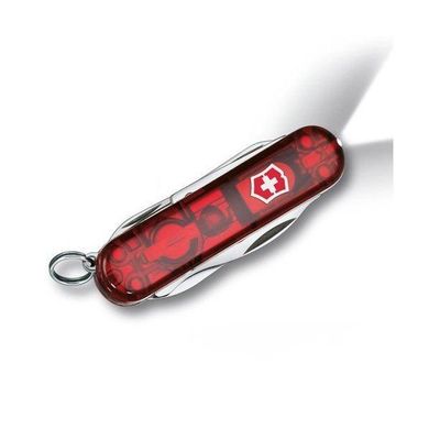 Швейцарський розкладний ніж + LED Victorinox Midnite Manager (58мм 10 функцій) червоний проз 0.6366.Т