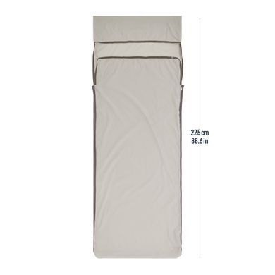 Вкладиш в спальник Sea to Summit Silk Blend Sleeping Bag Liner, Rectangular w/ Pillow Sleeve, Moonstruck Grey (STS ASL032051-251803)