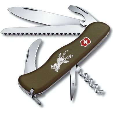 Швейцарский складной нож Victorinox Hunter (111мм 12 функций) зеленый (0.8873.4)