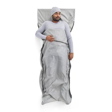 Вкладиш в спальник Sea to Summit Silk Blend Sleeping Bag Liner, Rectangular w/ Pillow Sleeve, Moonstruck Grey (STS ASL032051-251803)