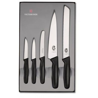 Набор кухонных ножей Victorinox (5 предметов), черный 5.1163.5