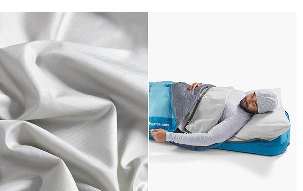 Вкладиш в спальник Sea to Summit Silk Blend Sleeping Bag Liner, Rectangular w/ Pillow Sleeve, Moonstruck Grey (STS ASL032051-251803)