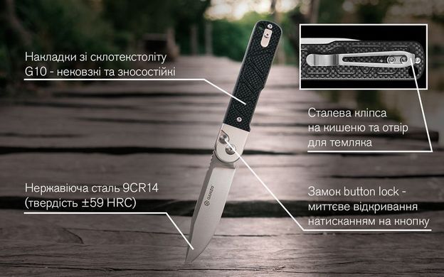 Ніж складаний Ganzo G767, Black (860011402800)