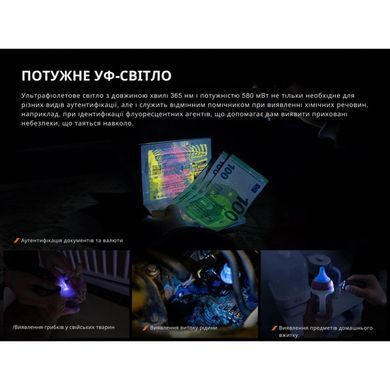 Ліхтар наключний Fenix E06R, Gray (6942870311685)