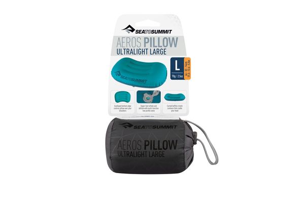 Надувна подушка Aeros Ultralight Pillow, 14х44х32см, Grey від Sea to Summit (STS APILULLGY)