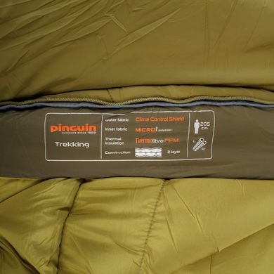 Спальный мешок Pinguin Trekking (1/-5°C), 190 см - Right Zip, Khaki (PNG 238440) 2020