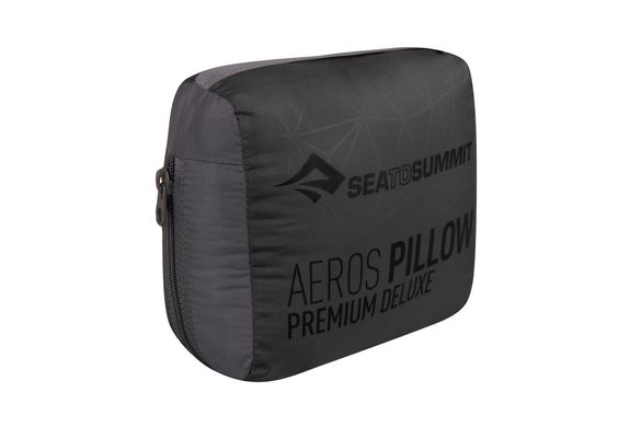 Надувна подушка Aeros Premium Pillow Deluxe, 14х56х36см, Grey від Sea to Summit (STS APILPREMDLXGY)