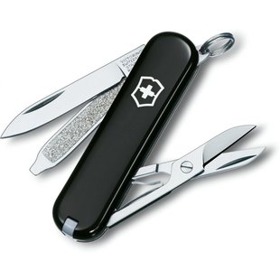 Швейцарський розкладний ніж Victorinox Classic SD (58мм 7 функцій) чорний (0.6223.3)