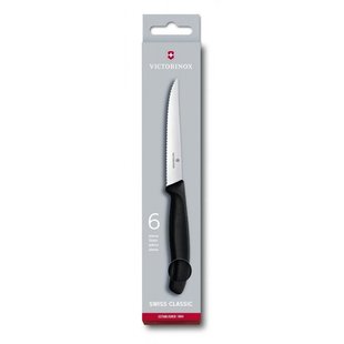 Набір кухонних ножів Victorinox Swiss Classic Steak Gift Set (лезо:110мм, 6шт.), чорний 6.7232.6