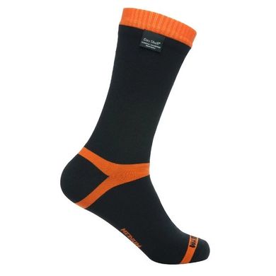 Шкарпетки водонепроникні Dexshell Hytherm Pro, Black/Orange, XL (6954358963484)