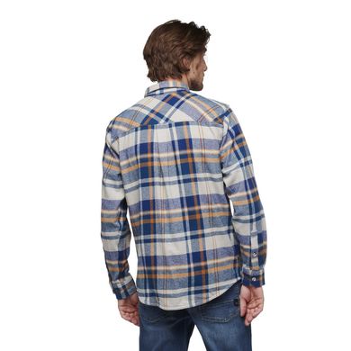 Рубашка мужская Black Diamond M Project Flannel, Pewter/Indigo Plaid, L (BD 7440639554LRG1)