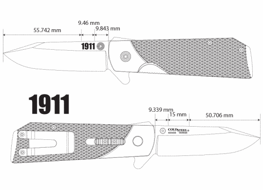 Нож складной Cold Steel 1911, Black (CST CS-20NPJAAZ)