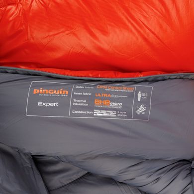 Спальний мішок Pinguin Expert (-8°С / -16°С), 175 см - Left Zip, Orange (PNG 233759) 2020