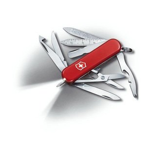 Швейцарський розкладний ніж Victorinox Midnite Minichamp (58мм 16 функцій) червоний 0.6386