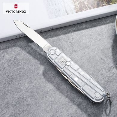 Швейцарський розкладний ніж Victorinox Spartan (91мм 12 функцій) срібний прозорий (1.3603.Т7)