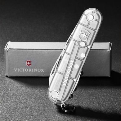 Швейцарський розкладний ніж Victorinox Spartan (91мм 12 функцій) срібний прозорий (1.3603.Т7)