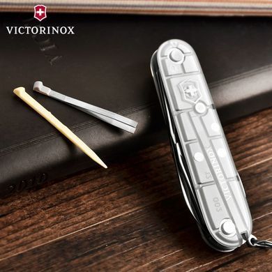 Швейцарський розкладний ніж Victorinox Spartan (91мм 12 функцій) срібний прозорий (1.3603.Т7)