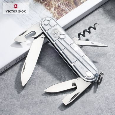 Швейцарський розкладний ніж Victorinox Spartan (91мм 12 функцій) срібний прозорий (1.3603.Т7)