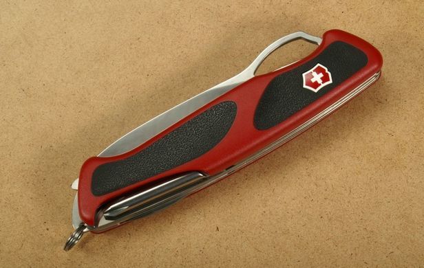 Швейцарський розкладний ніж Victorinox Rangergrip 78 (130мм 12 функцій) червоний (0.9663.МC)
